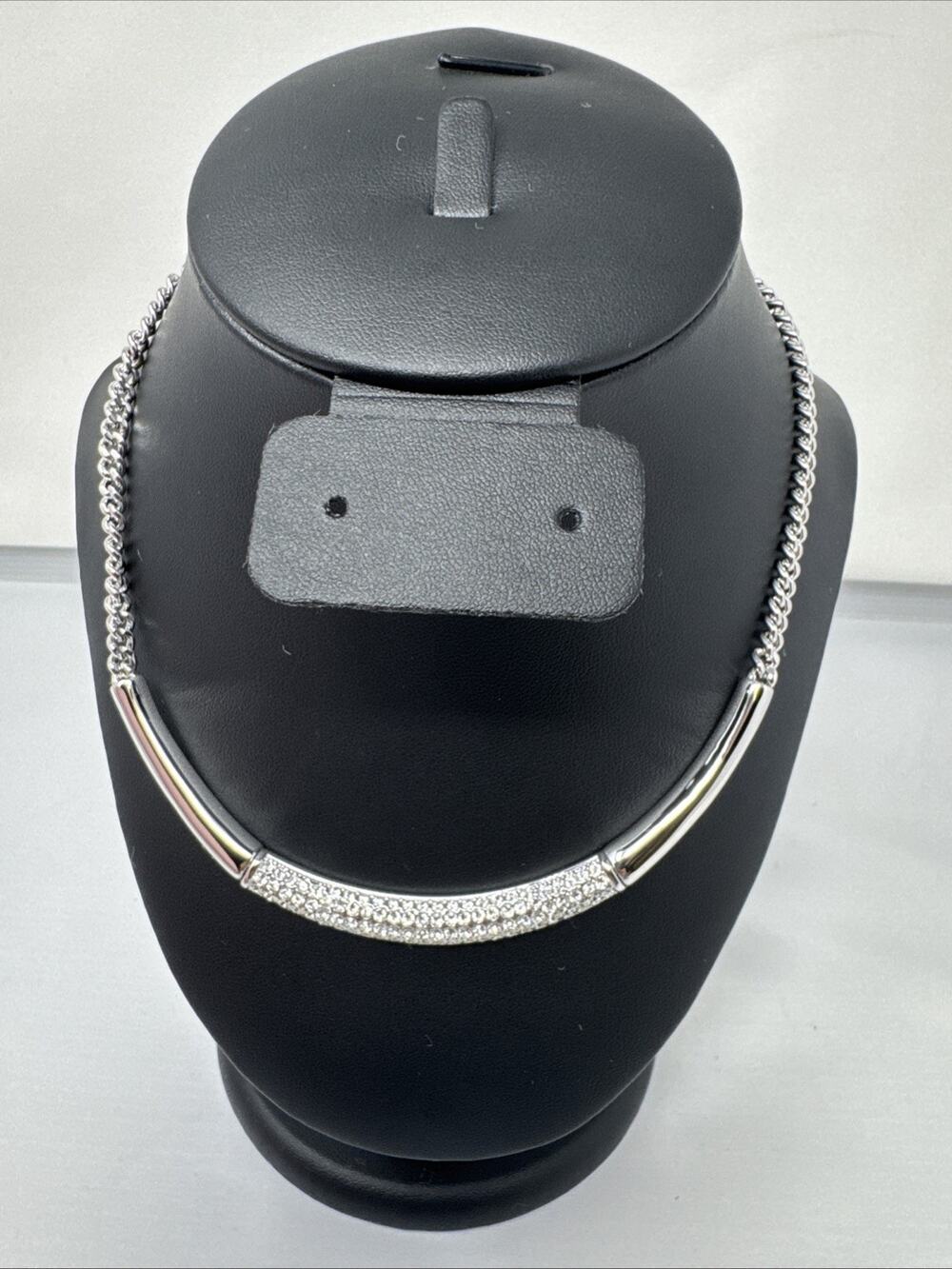 Touchstone Crystal by Swarovski White Collar Necklace
